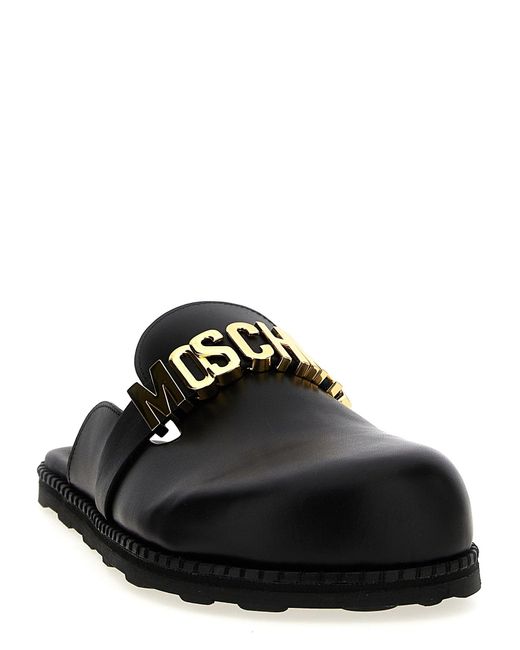 Moschino Black 'Birky' Sabots