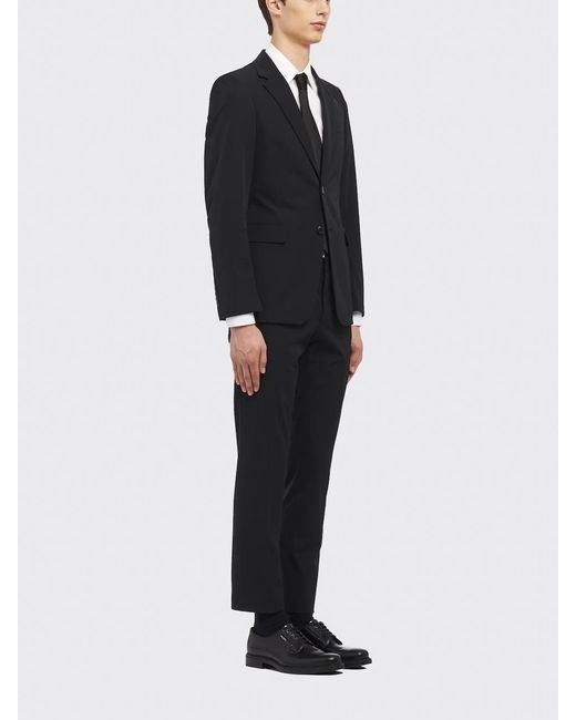 Prada Black Technical Fabric Single-Breasted Suit for men