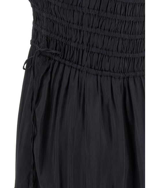 Ganni 'Black Smock Tie' Kleid