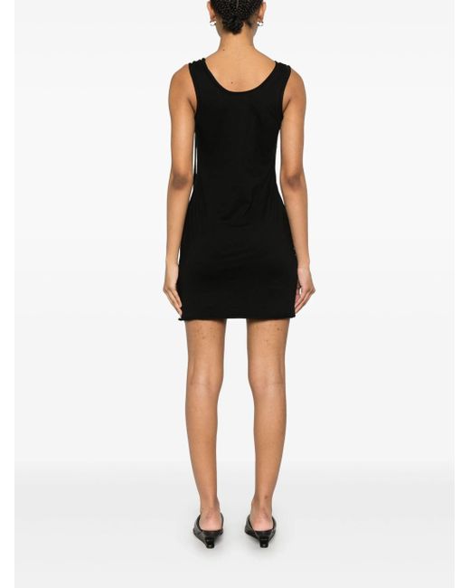 Helmut Lang Black Minikleid Mit Riemen
