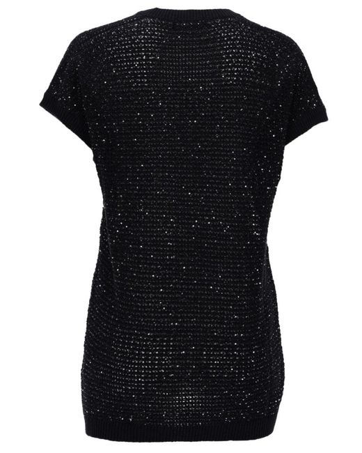 Fabiana Filippi Black Sequin Knit Jumper