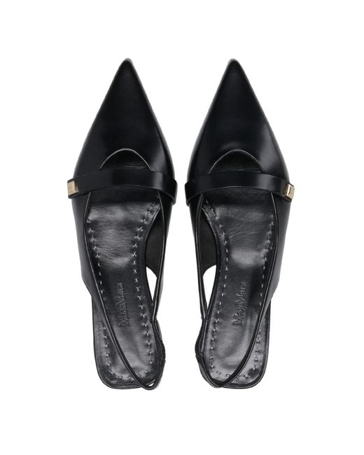Max Mara Black Ballerina Shoes