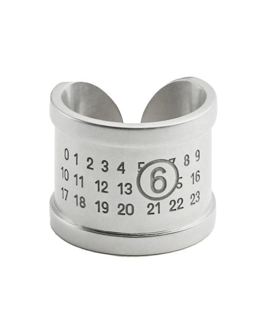 MM6 by Maison Margiela White Logo Ring