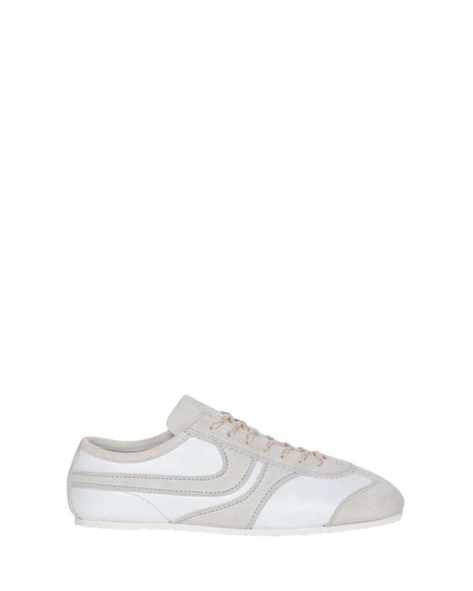 Dries Van Noten White Suede Sneakers