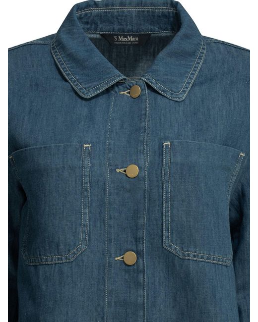 Max Mara Casual Denimoverhemd in het Blue
