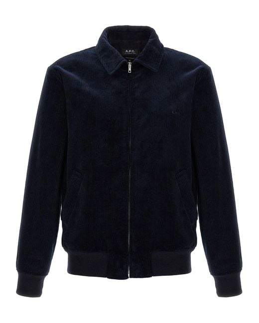 Gilles Puffer Jackets Blu-Uomo di A.P.C. in Blue da Uomo