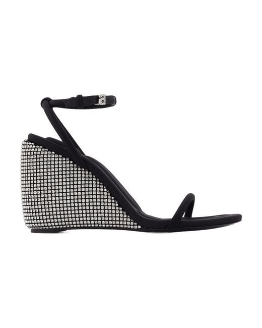 Alexander Wang Black Dahlia Crystal Wedge Heels