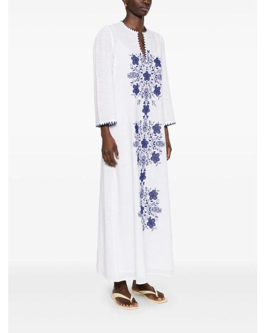 Antik Batik White Vahani Long Dre Clothing
