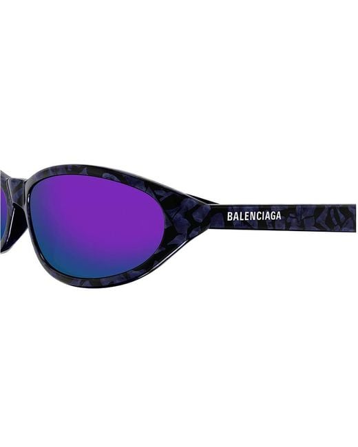 Balenciaga BB0007S -011 - Schwarz / Violett in Black für Herren