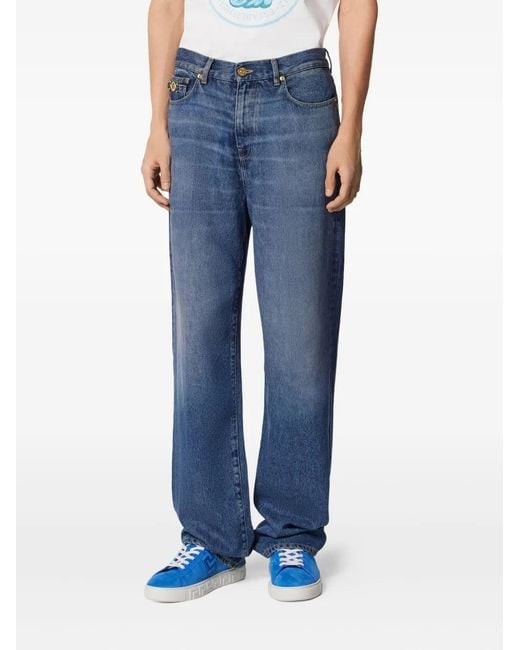 Versace Blue 'Medusa Biggie' Jeans for men