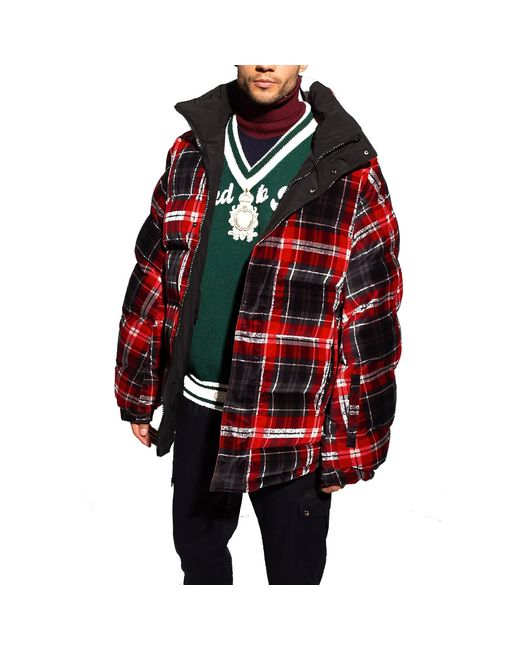 Dolce & Gabbana Red Reversible Artastic Bomber for men