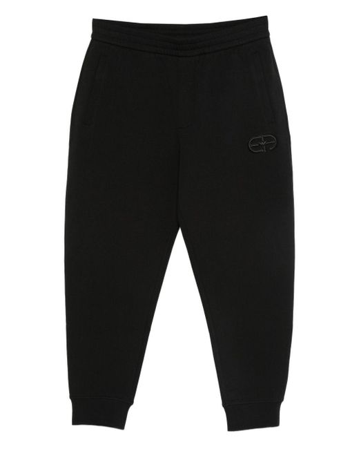 Pantalon De Jogging À Logo Brodé Emporio Armani pour homme en coloris Black