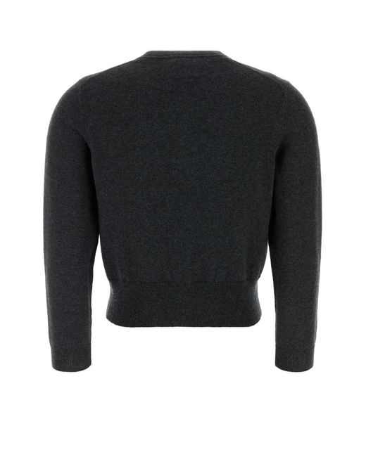Isabel Marant Black Charcoal Cotton Blend Lona Cardigan