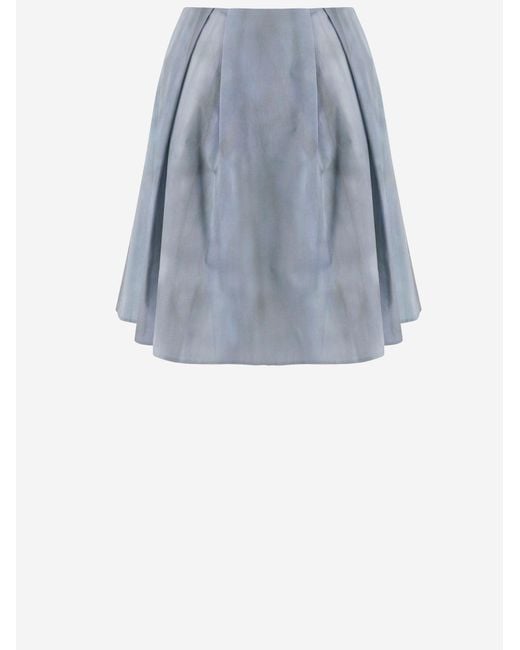 Vince Blue Cotton Skirt