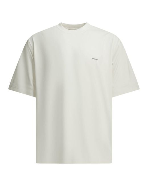 Goldwin White Crew Neck T Shirt With Logo