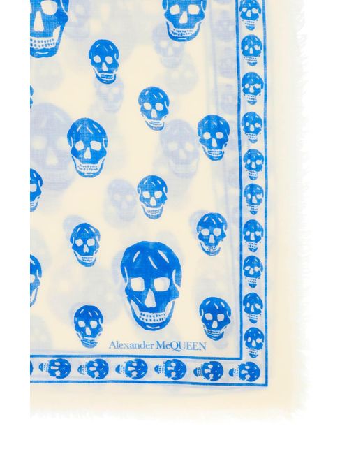 Skull Buff in Light Wool Alexander McQueen de color Blue