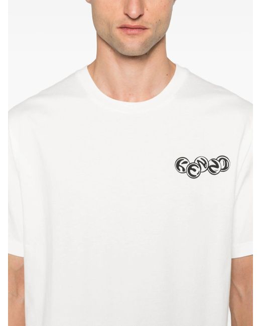 KENZO White Logo Print T Shirt