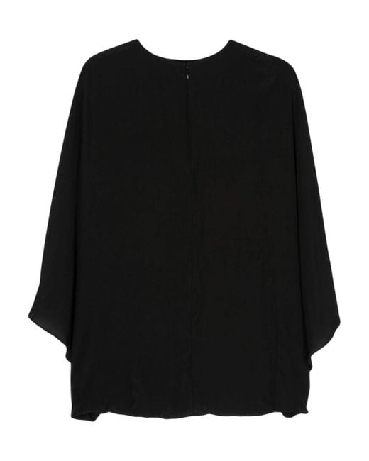 Rodebjer Black Cape-Inspired Blouse