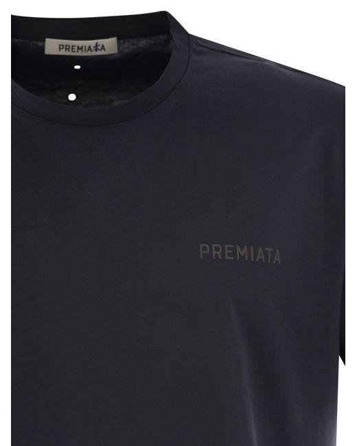 Camiseta de jersey de algodón Premiata de hombre de color Blue