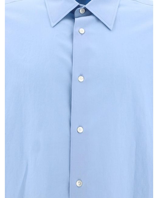 Auralee Blue "Washed Finx Twill" Shirt for men