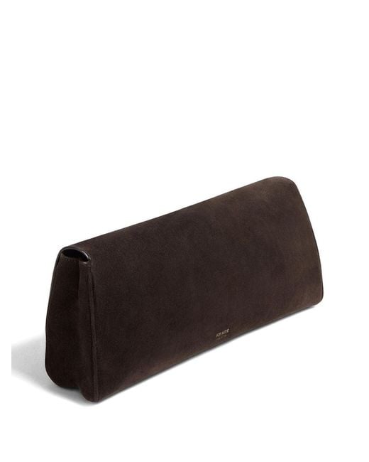 Khaite Black Audrey Leather Clutch