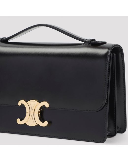 Céline Black Triomphe Medium Folio