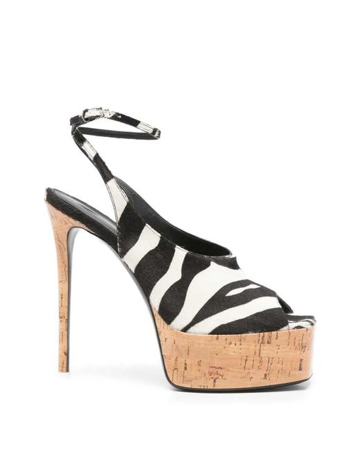 The Attico Black Ornella Platform Sandals