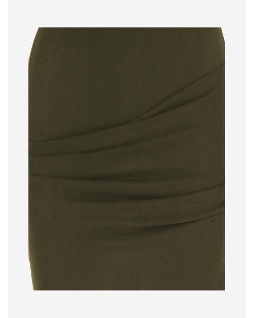 Jacquemus Green Drapeado Mini Dress