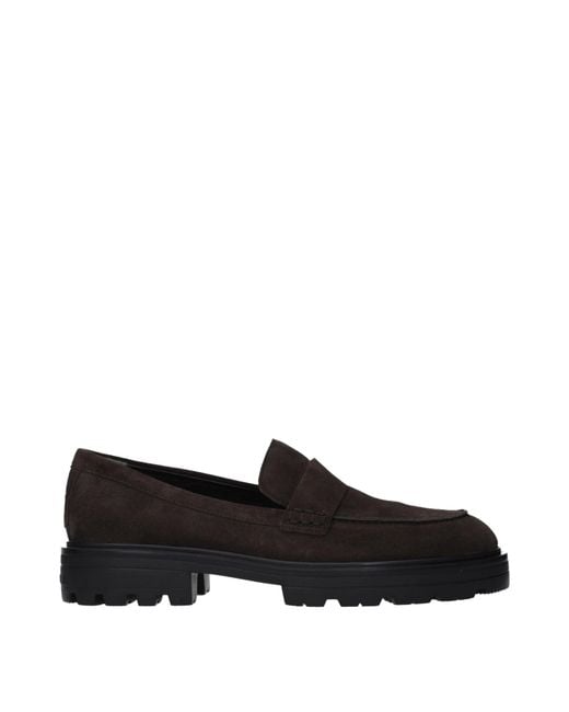 Hogan Black Loafers H673 Suede