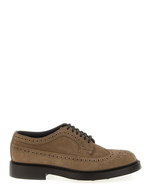 Doucal's Brown Dovetail Lace Up Shoes