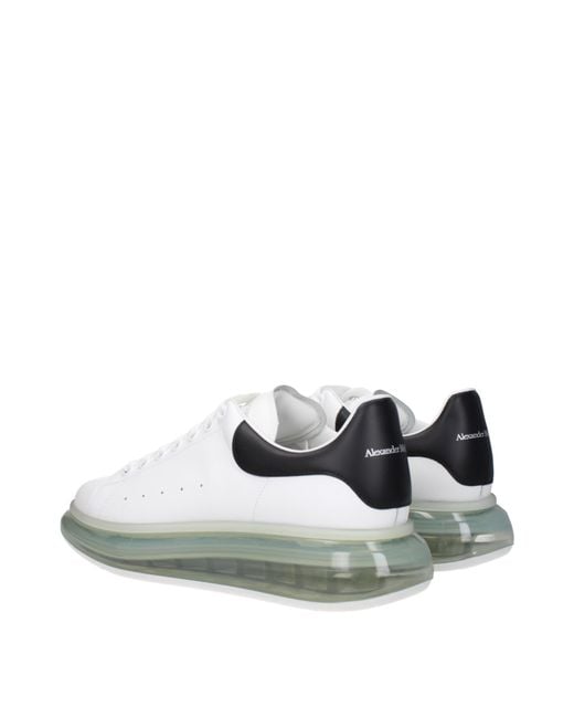 McQueen White Sneakers Oversize Uomo Pelle Bianco/Nero for men