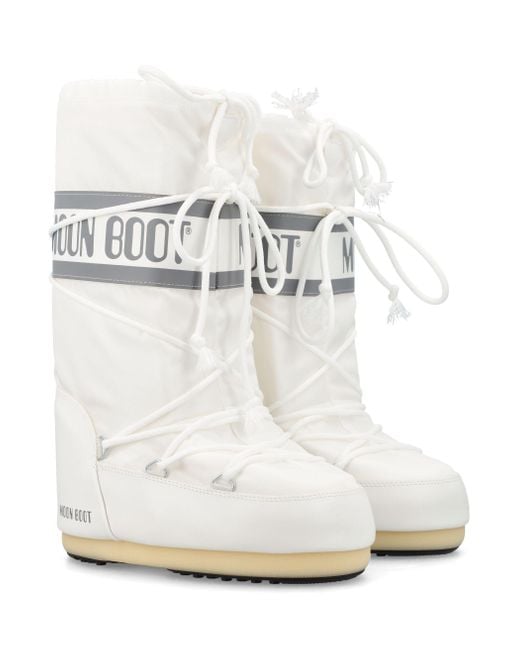 Moon Boot White Icon High Nylon Boots