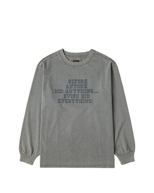 Ej Fire Daicock Ls Tee di Evisu in Gray