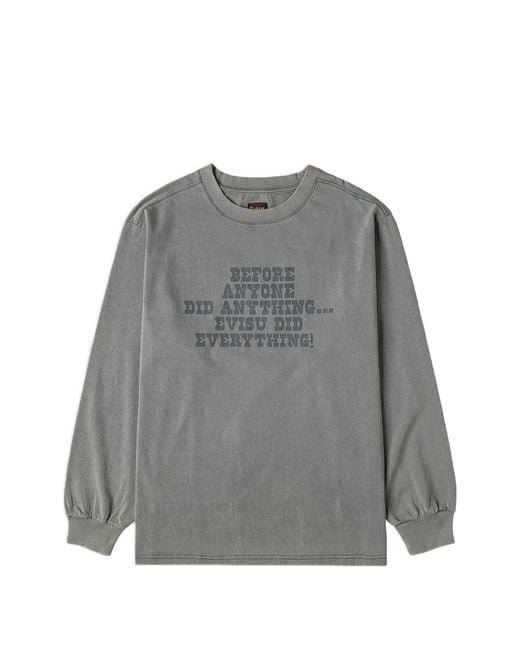 T-shirt Ej Fire Daicock Ls Evisu en coloris Gray