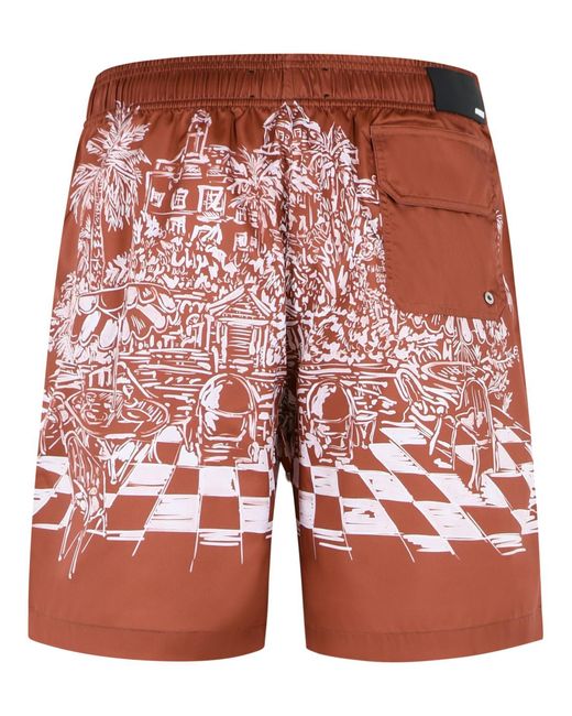 Amiri Terracotta Polyester Badpak in het Red voor heren