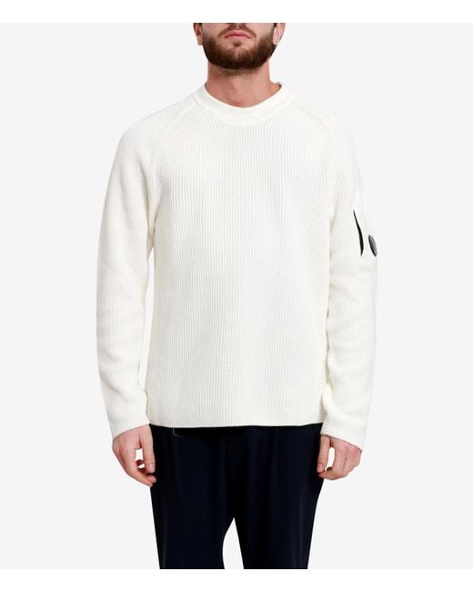 C P Company White Sweaters for men