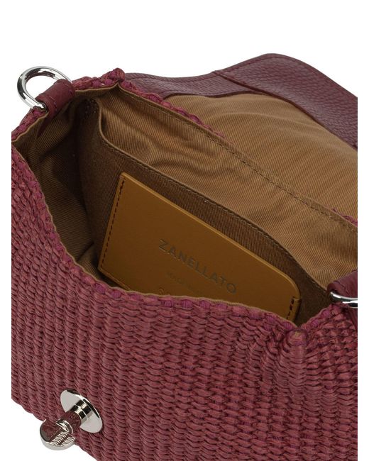 Zanellato Purple "Postina Vimini Baby" Small Hand Bag