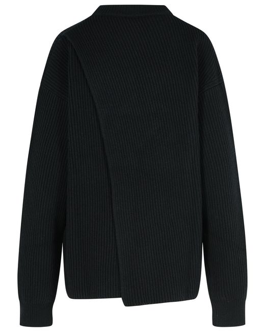 Black Wool Crew Neck Pull Jil Sander