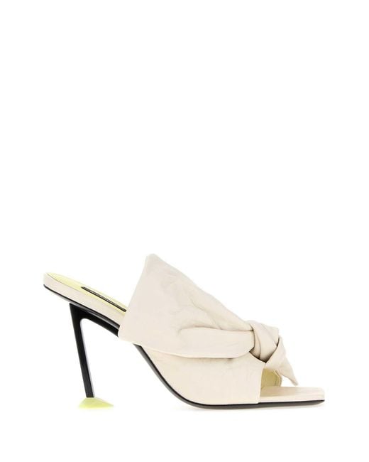 Givenchy White Square Toe Heels