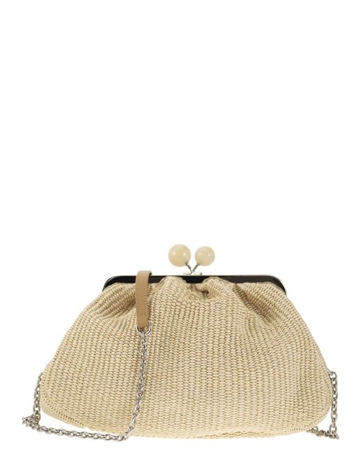 Fin de semana Max Mara Fortuna Bag Pastry Raffia Efecto Weekend by Maxmara de color Natural