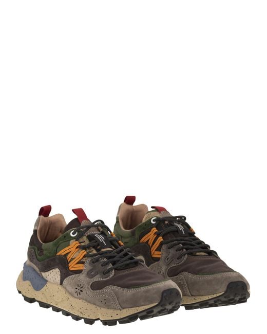 Flower Mountain Brown Yamano 3 Sneakers for men