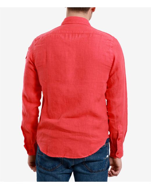 Blauer Shirts Koraal Rood in het Red voor heren