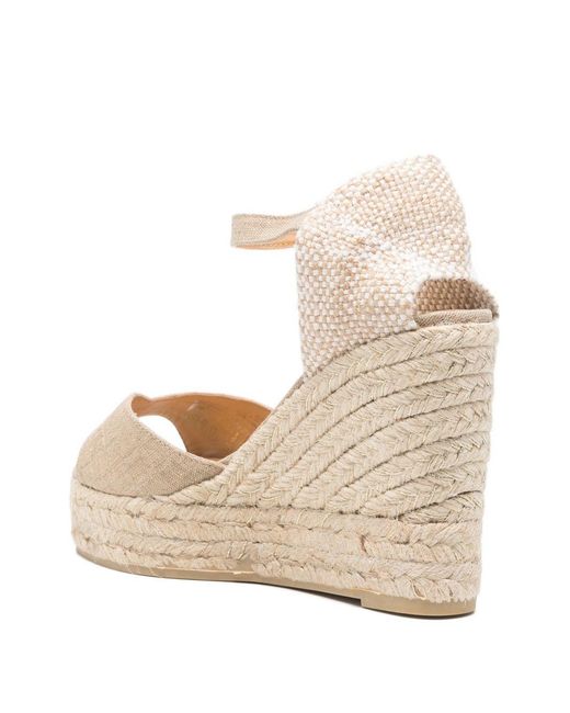 Castaner Natural Ankle-Strap Wedges