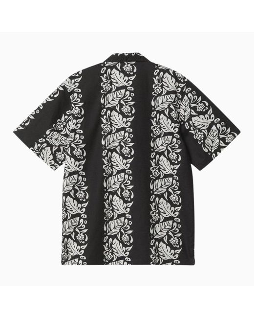 Carhartt Black S/S Floral Shirt/Wax for men