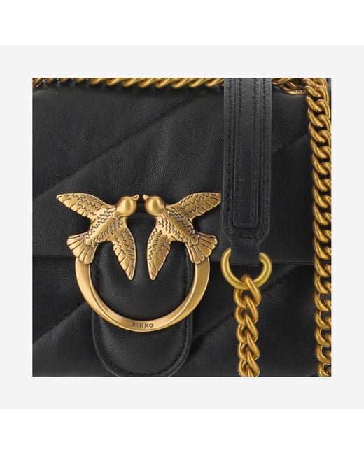 Pinko Black Shoulder Bag Love Mini Puff
