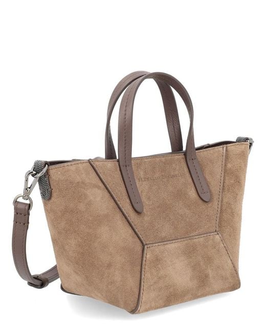 Brunello Cucinelli Brown Bc Duo Mini Bag