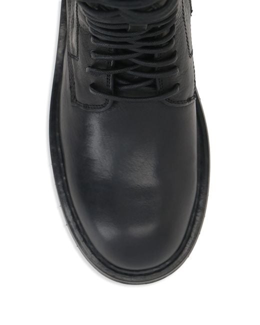 Ann Demeulemeester Black Lace-Up Leather Boots