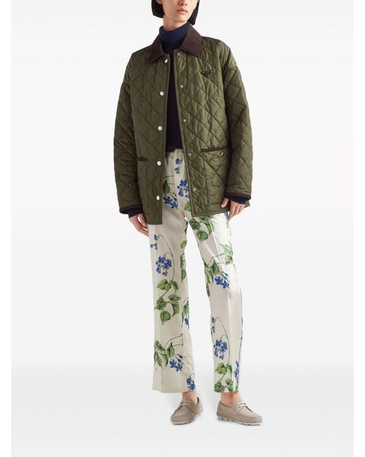 Prada Multicolor Pantalone Twill Viola