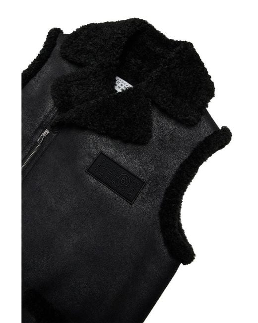 MM6 by Maison Margiela Black Jacket With Logo