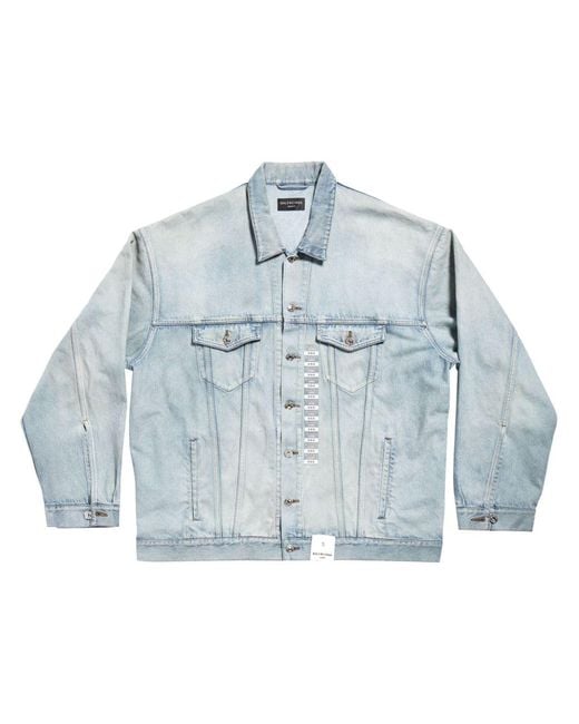 Balenciaga Blue Sticker Dneim Jacket for men